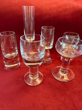 Shot glasses -High end weighted. Lot of 6  - one Krosno for sure